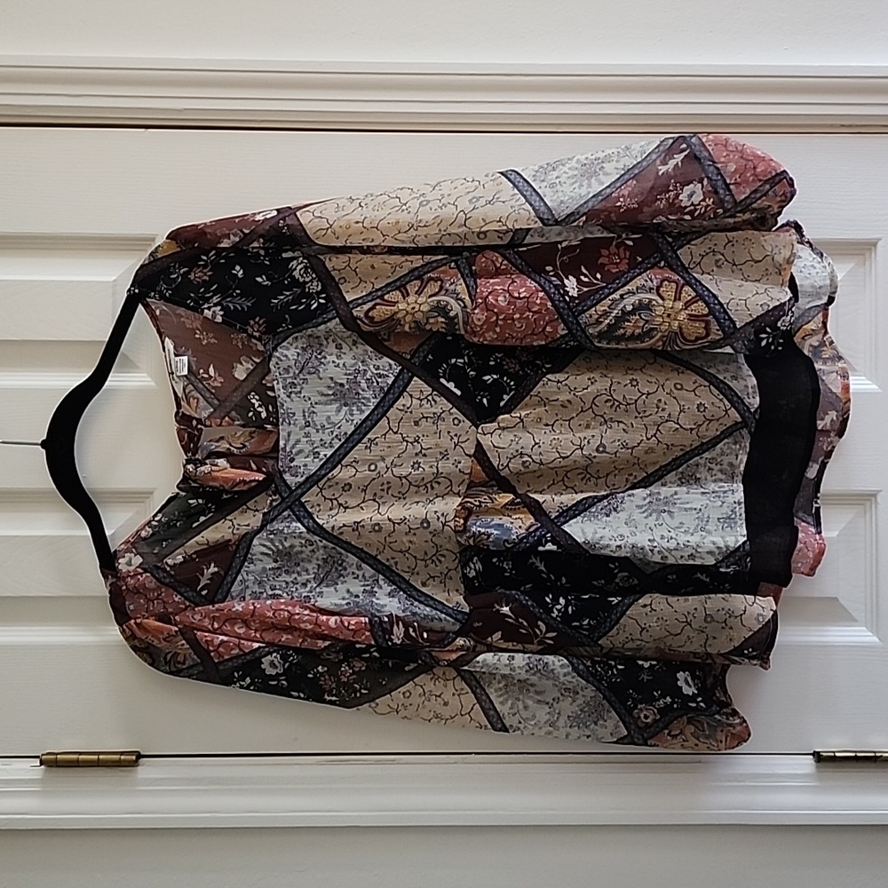 American Eagle Long Sleeve Blouse with Bow Back